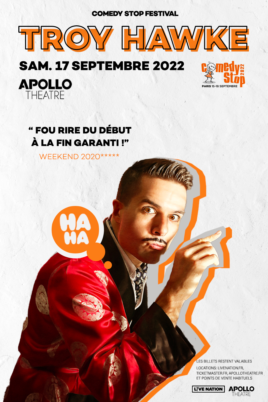 Humour  Tu ris, tu perds Show à l'Apollo Théâtre de Paris